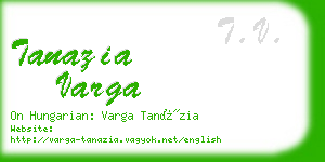tanazia varga business card